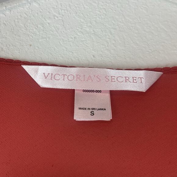 Vintage Victoria's Secret Night Shirt Womens Small Sheer Chiffon Y2K Red Fairy - Picture 6 of 9